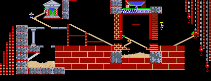 Overview: Oh no! More Lemmings, Amiga, Havoc, 18 - Lemmings in a situation